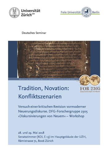 Plakat des Workshops Tradition, Novation: Konfliktszenarien